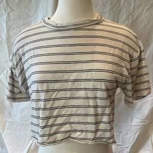 Audrey 3+1 Stripped Crop Top